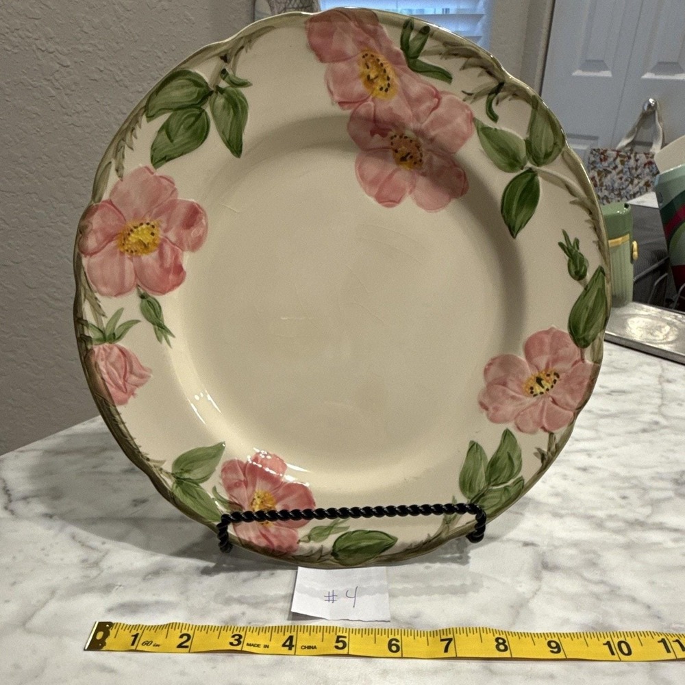 Franciscan Desert Rose Dinner Plate 10.5" Earthenware Pink Floral Vintage USA